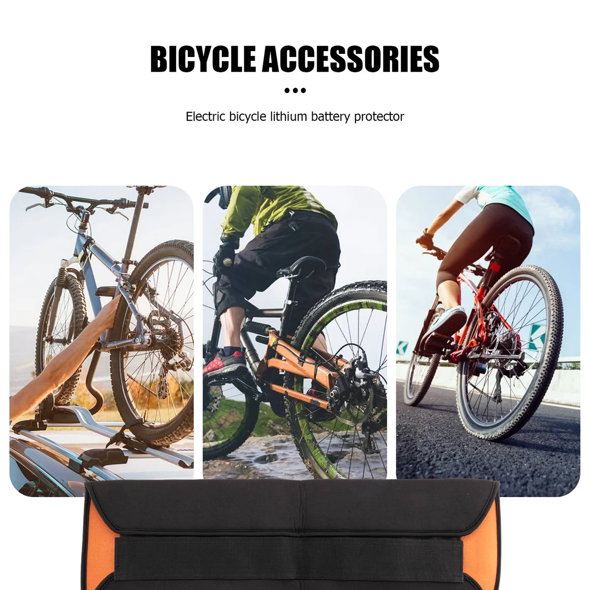 Waterproof Bag for Ebike Lithium Battery Upgrade Elastic Neoprene Dustproof Anti-Mud Cover Bicycle Accessories