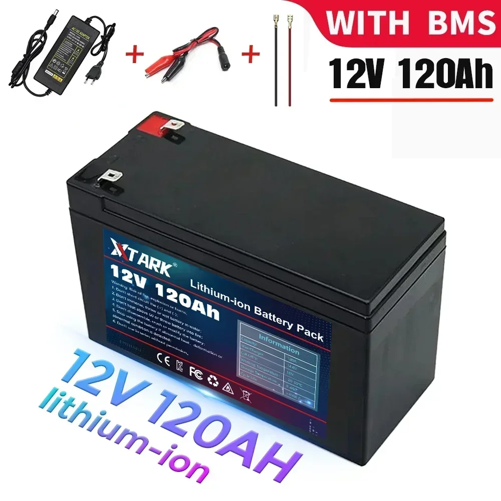 

18650 lithium-ion battery pack, built-in 12V 100Ah/80Ah BMS 30A for electric vehicle emergency lighting, toy car battery