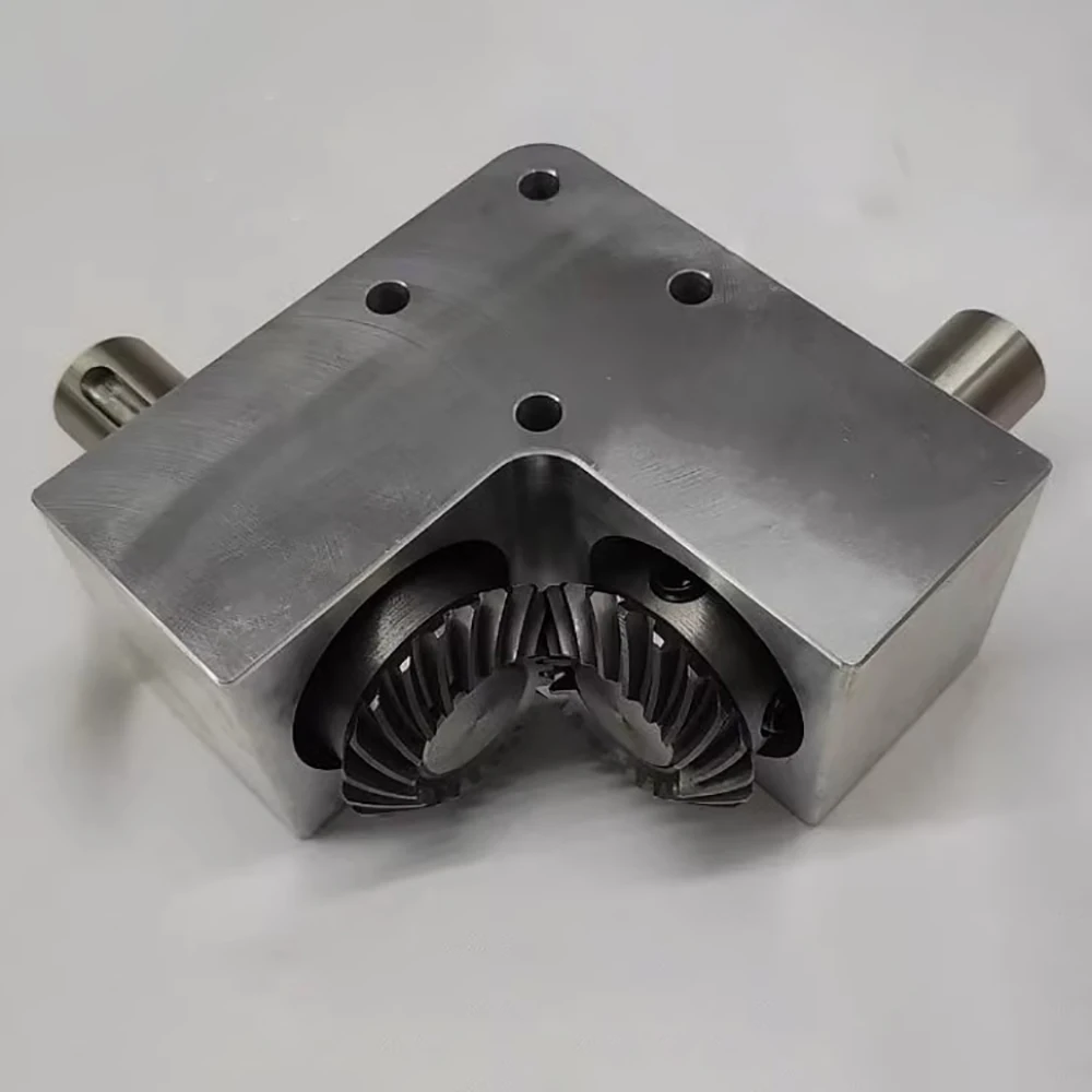 Right Angle Commutator Micro 90 Degree Corner Turning Device 1:1 20T Spiral Bevel Aluminum Gearbox Out Shaft Diameter 20MM