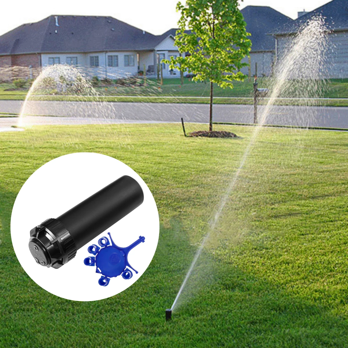 

1/2" Female Thread Underground Rotating Nozzles 40~360 Degree Adjustable Garden Park Large Area Irrigation Sprinkler Heads 2Pcs