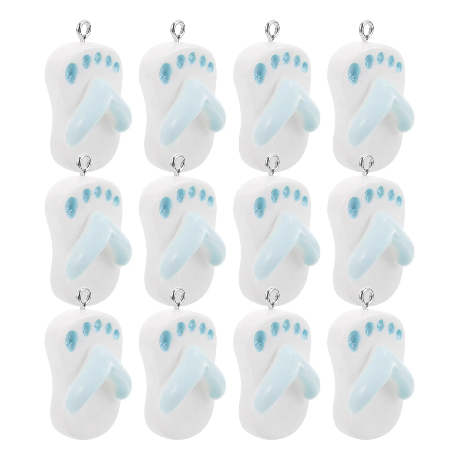 

12pcs Resin Key Chain Pendant Wear-Resistant Fake Slipper Cute Bag Decoration Portable Hanging Pendant For Keys Phone Graduation