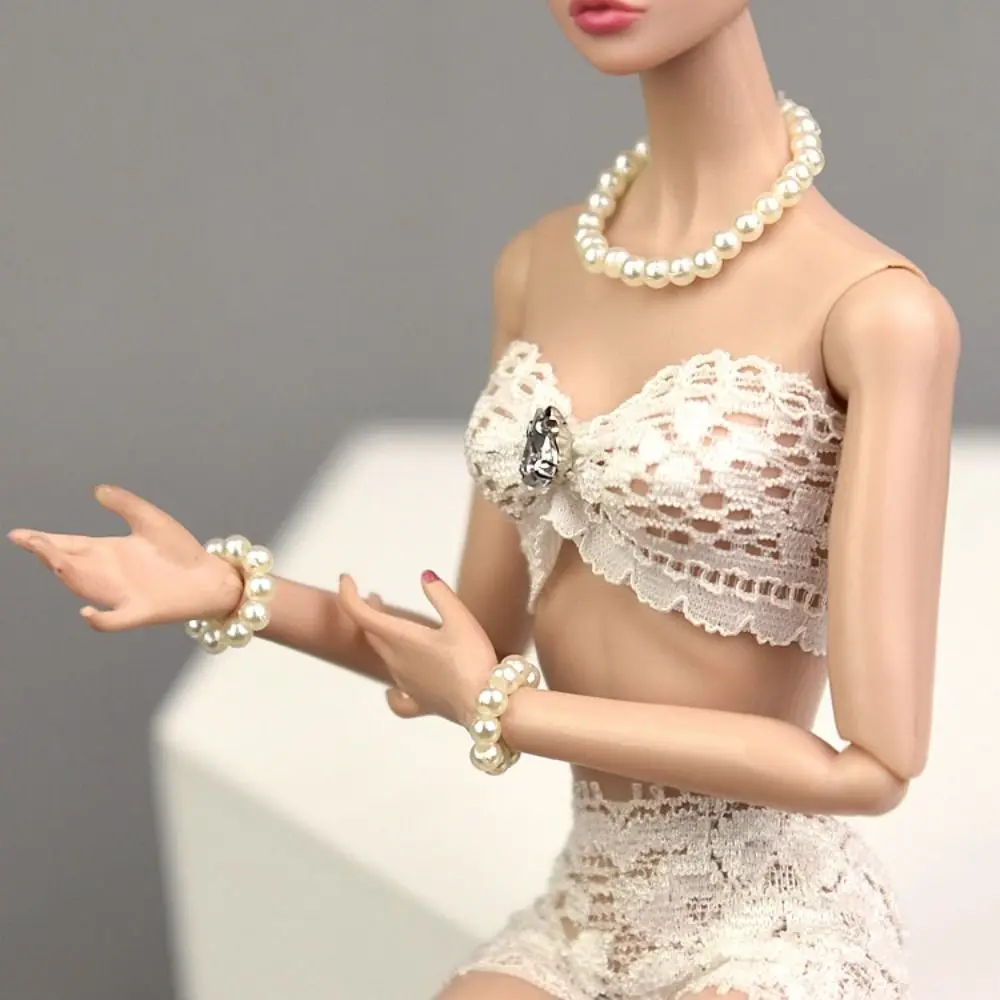 2024 DIY 1/6 BJD Doll Pearl Necklace Bracelet Adorable Vinyl Girl Christmas Gift New Doll Accessories Girls