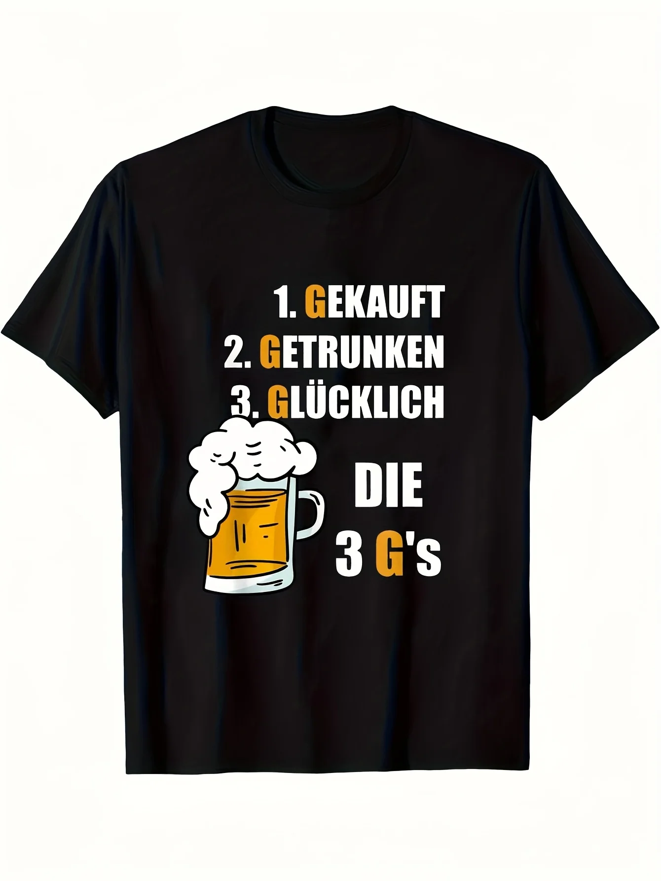 Men'S Fun Beer Enthusiast T-Shirt - a Humorous Take on German Drinking Rules - Lightweight Black T-Shirt, Perfect for Parties, Barbecues, And Casual Outings - a Gift for Beer Lovers, Beer Shirt, Party Gear, Quirky Design, Comfortable Fit