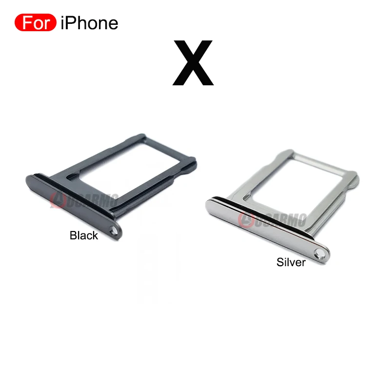 1Pcs Schwarz Silber Gold Sim Tray Card Slot Für iPhone X XS Ersatz Teile