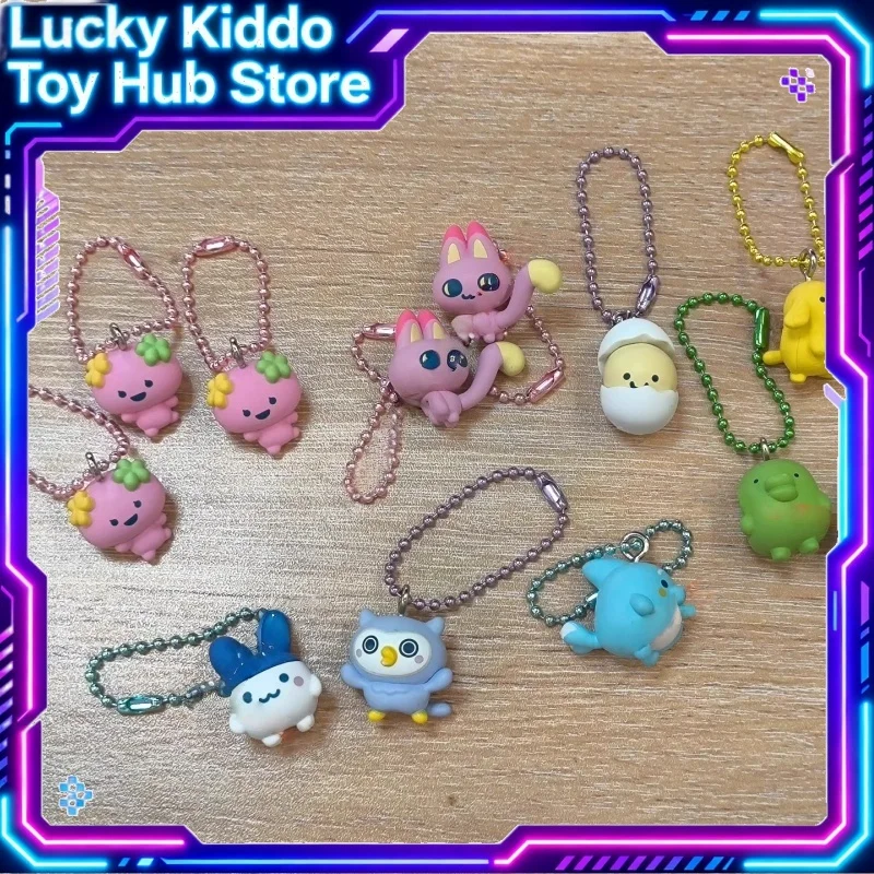 Llavero de personaje Bandai Tamagotchi, mini figura de dibujos animados, colgante, caja sorpresa, amuleto para bolso, adorno coleccionable para fans del anime