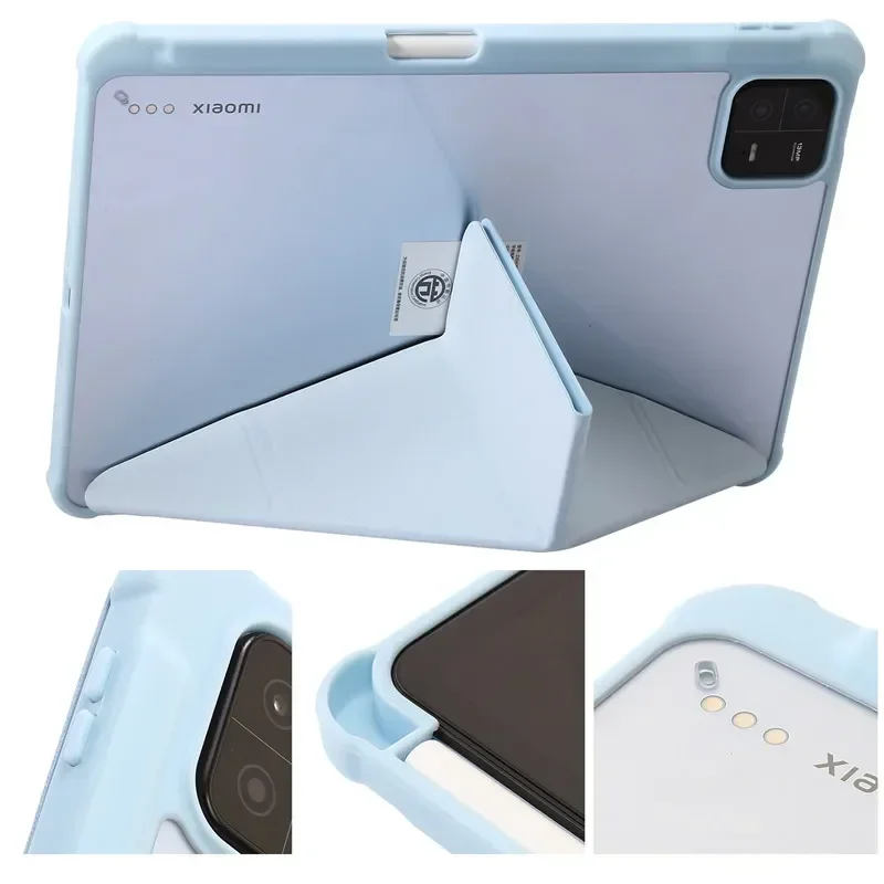 Funda de acrílico transparente con soporte trasero para Xiaomi, carcasa inteligente con Portalápices para Mi Pad 6 Pro, 11 ", 2023