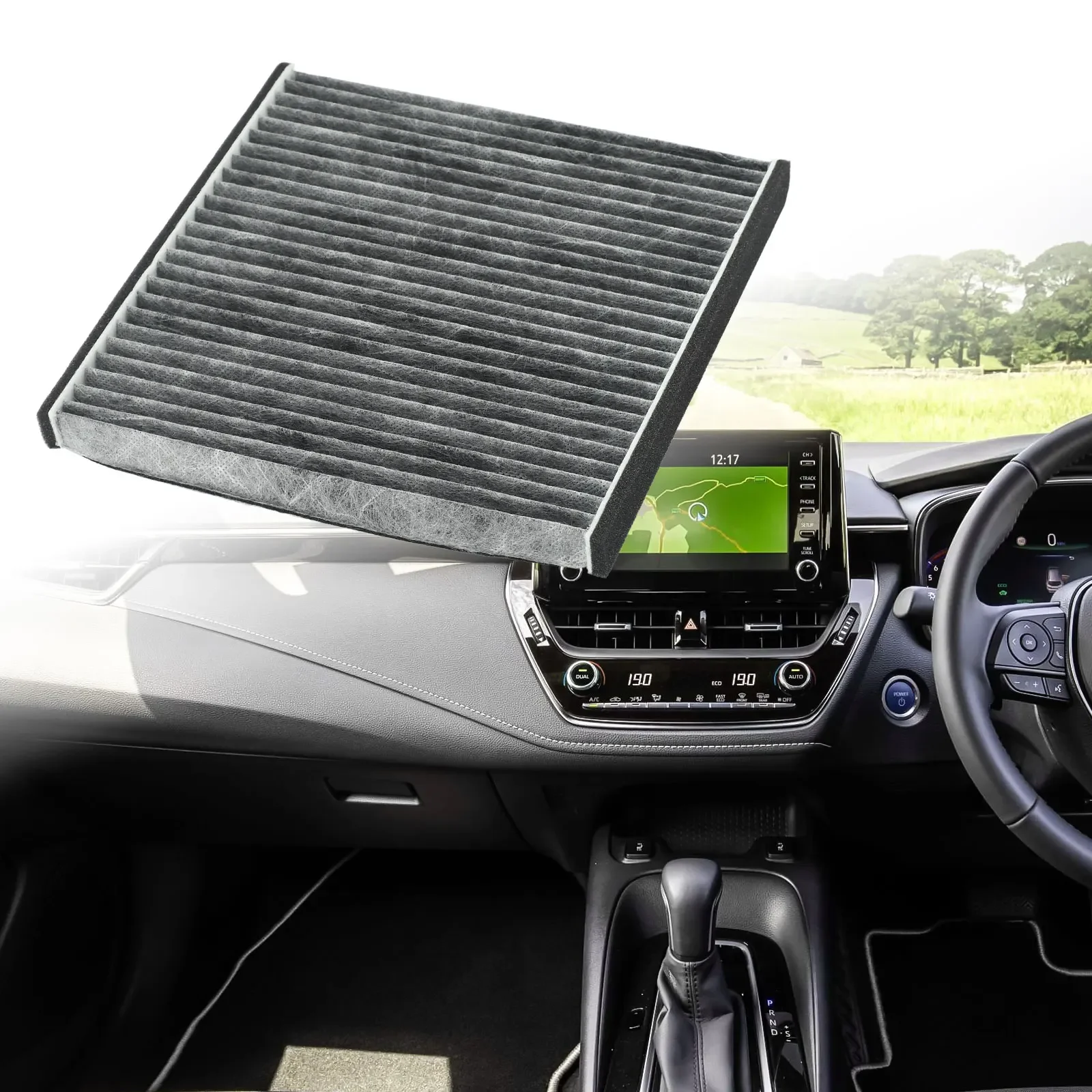 

Accessories Car Air Filter Carbon containing Practical Replacement Replaces Vehicle 1pc 218x215x16mm High Quality