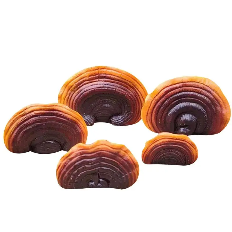 Ganoderma Garden Decor 5pc Creative Resin Ganoderma Decor Tree Stump Ornament Outdoor Garden Decor Spring Theme Supplies Home