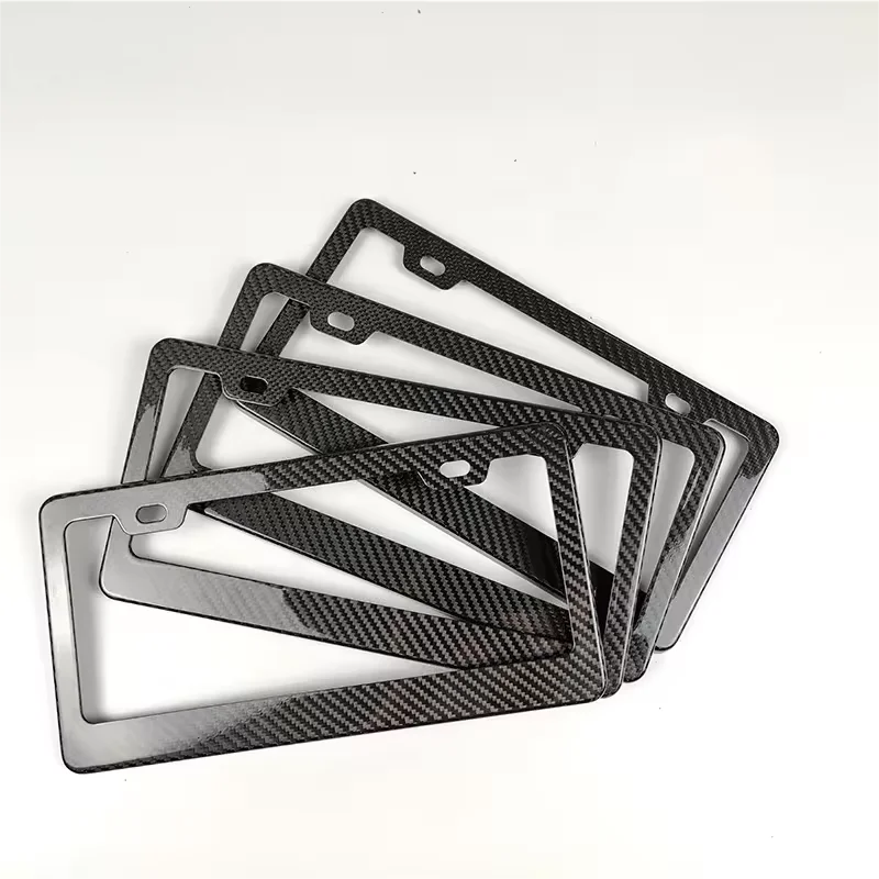 For Tesla 100% genuine 3k twill forged carbon fiber license plate frame cover, glossy UV protection, lightweight.