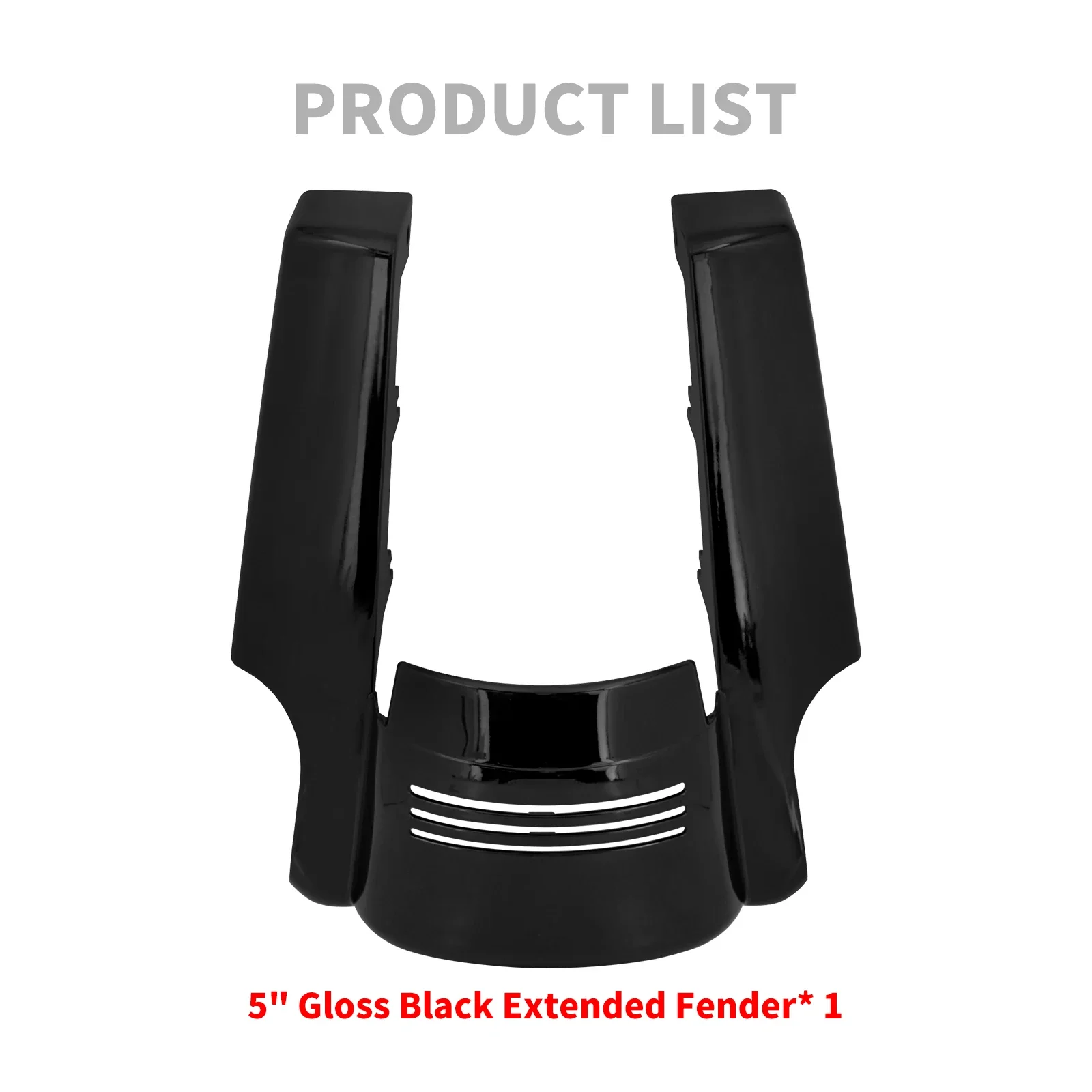 Motorcycle Rear Extension Fender Gloss Black 5" Stretched For Harley Touring Electra Street Road Glide CVO Ultra Classic 2014-23 - Image 5