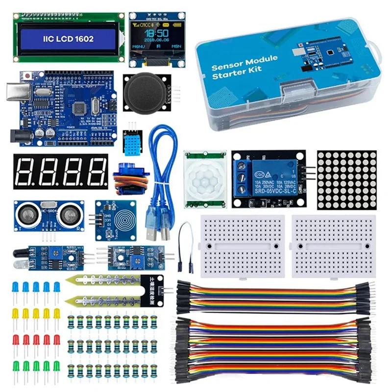 

Starter Kit Replacement Parts Accessories For LCD1602 OLED0.96 For Arduino R3 Set Improvement Development Board