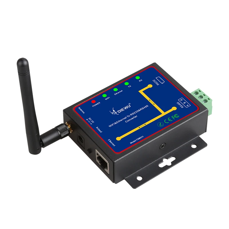 Поддержка TCP/UDP P2P Последовательный порт Ethernet WIFI Последовательный сервер Wi-Fi и Ethernet Конвертер RJ45 в RS232 RS485 Адаптер RJ-45 LAN MTK