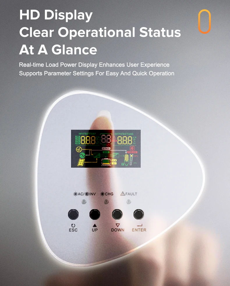 

Techfine Power 3000w 3600w 5500w 11000w 48v 24v MPPT Hybrid On/Off Grid 100A 120A 150A 220v 50/60hz Solar Inverter Charger WIFI