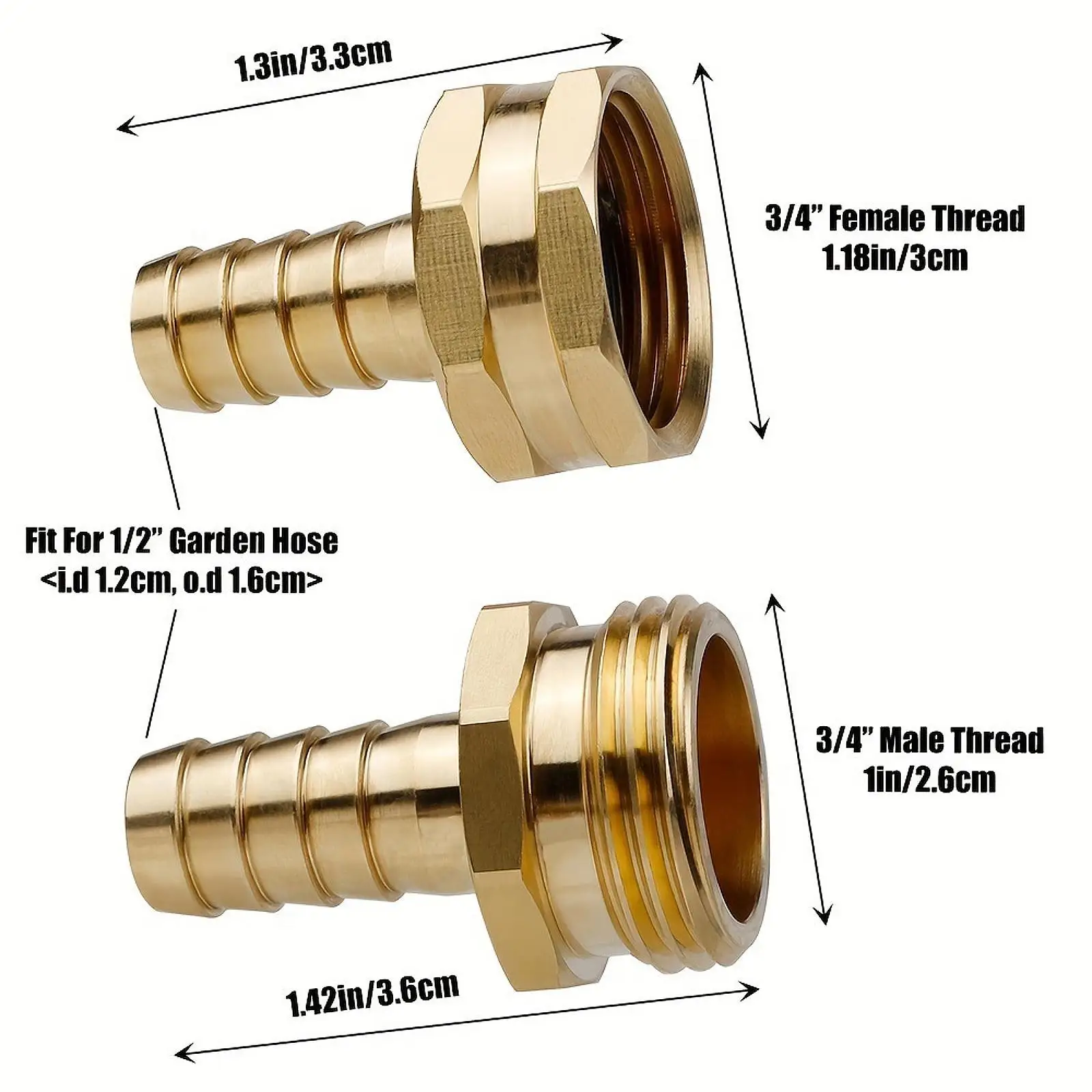 3/4 ''Tuinslang Snelle Connector, Vervangt Tuinslang Reparatie Connector