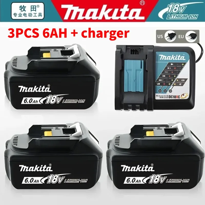 3C certified 18V Makita 6Ah/5Ah battery for replacing 18V Makita Power Tools BL1830B BL1850B BL1860B BL1815 lithium battery