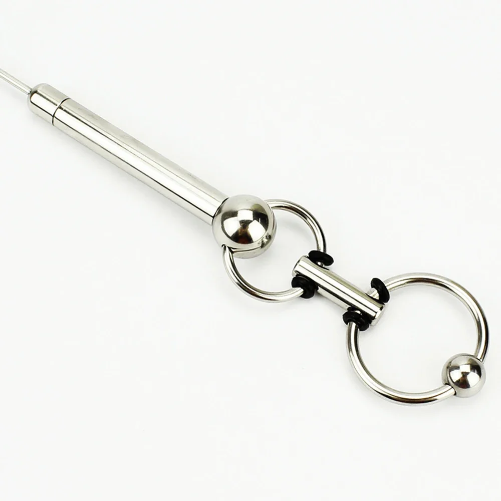 Latest Design 230mm Long Urethral Sound Penis Plug Stretching With Cock Ring Sex Toys Can Freely Change The Length Catheter Toy