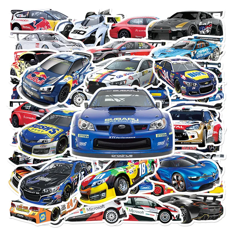 50Pcs Handsome Racing Series Graffiti Stickers Suitable for Laptop Helmets Desktop Decoration DIY Stickers Toys Wholesale