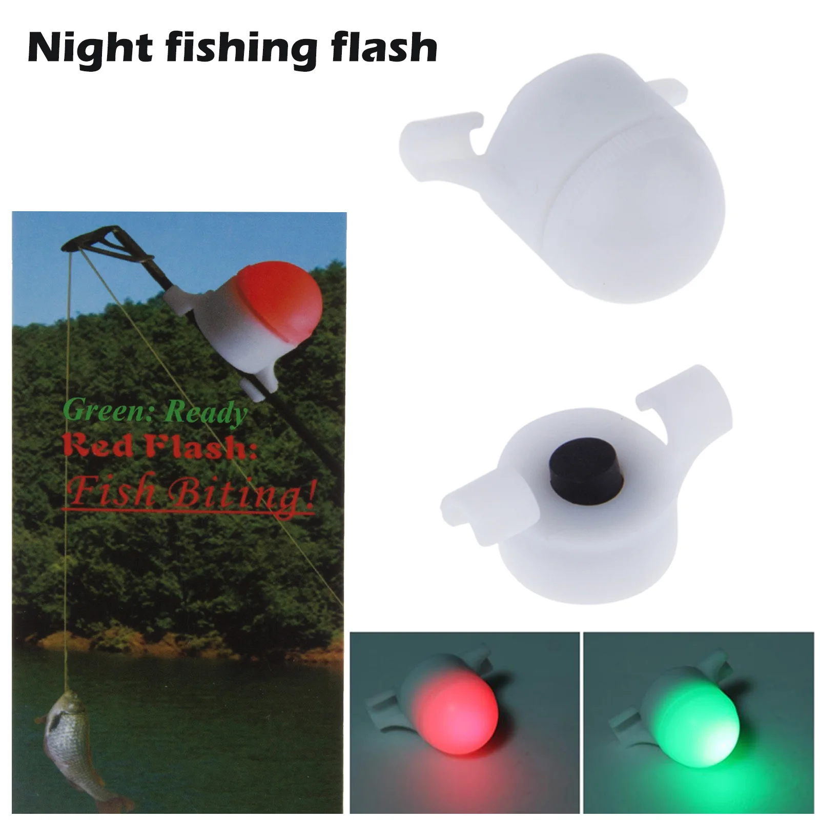 Strike Alert Night Fishing LED Rod Tip Clip On Fish Bite Alarm Light Electronic Led Float Fishing Accessories With Rod Adapter