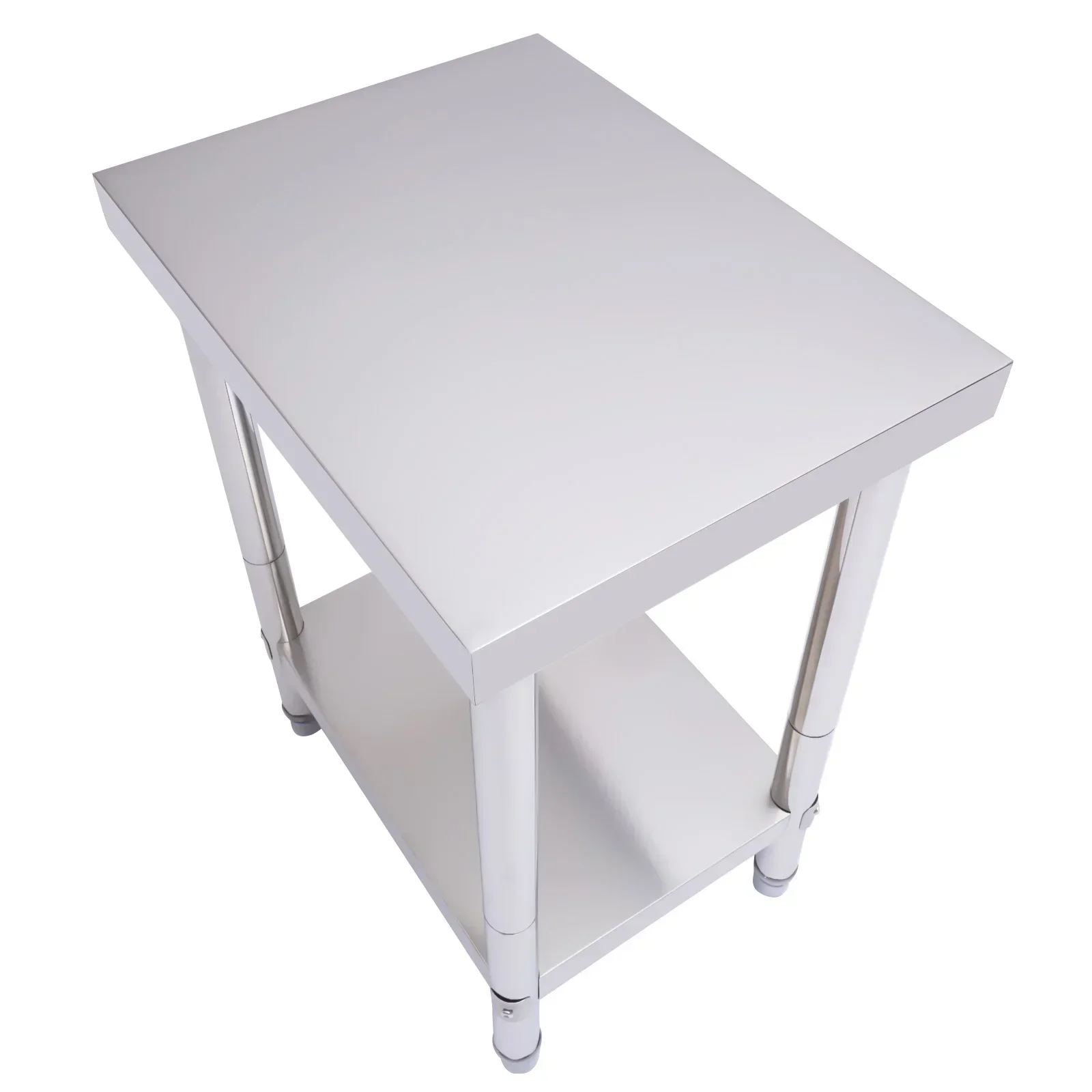 Edelstahltisch, Arbeitstisch für die Lebensmittelzubereitung, Gastro-Tischzubereitungstisch für Werkbank, Catering, 400 kg Belastung