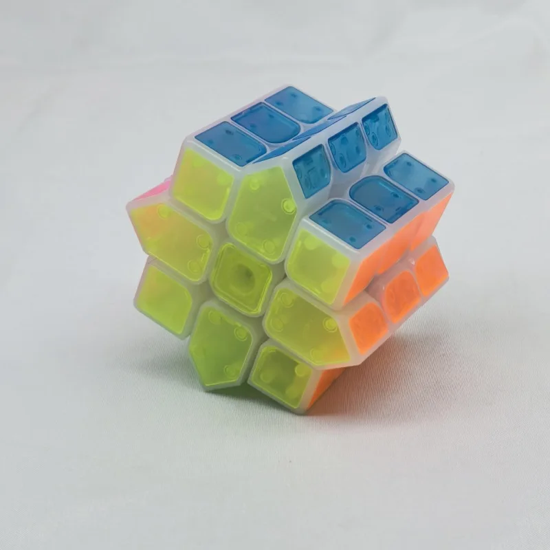 Alien 3x3 Cube Puzzle Transparent Octagonal Magic Star Cube Anise Cube 3x3 Transformable Cubo Octagonal Magic Star Fidget Toys