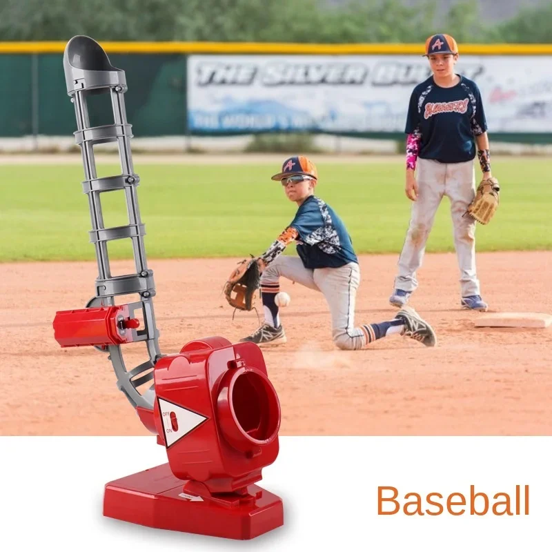 Máquina automática de servicio de pelota de tenis 2 en 1 para niños, juguetes interactivos, béisbol, deportes al aire libre, entretenimiento para practicar