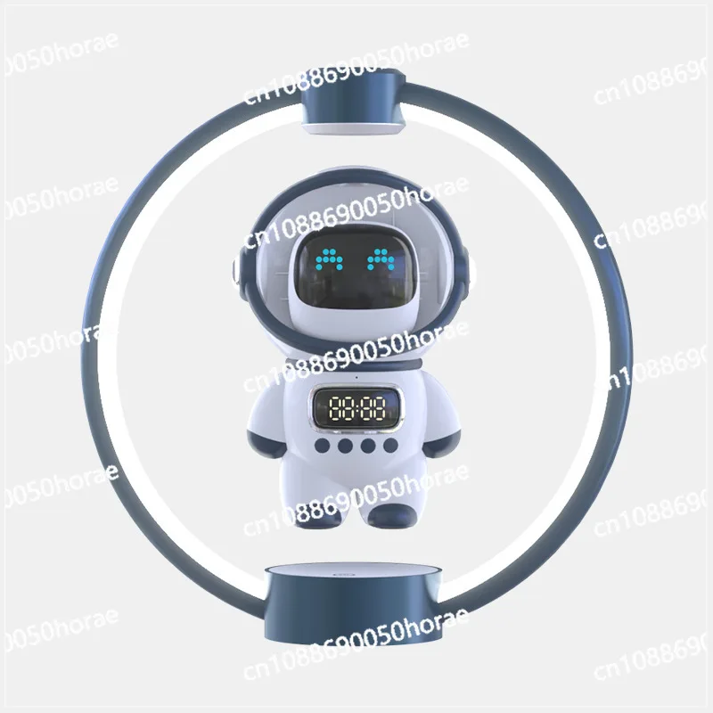 

New Maglev Astronaut AI Intelligent Voice Bluetooth Speaker Clock Alarm Clock Audio Night Light Gift