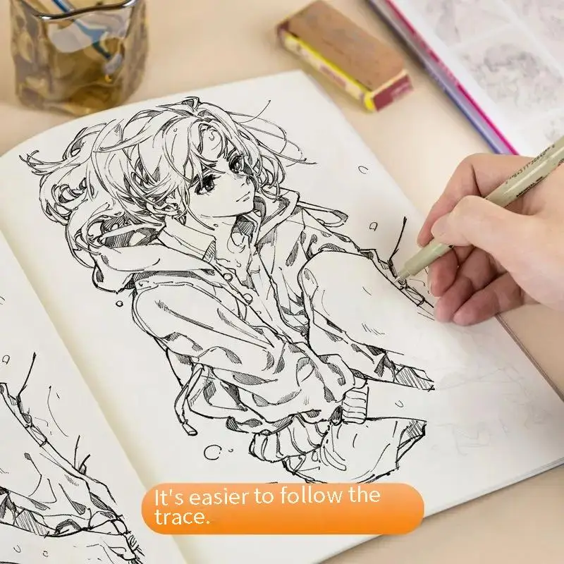 art line sketchbook for drawing Zero foundation self-learning comics drawing book adult copy Comic color book painting book girl