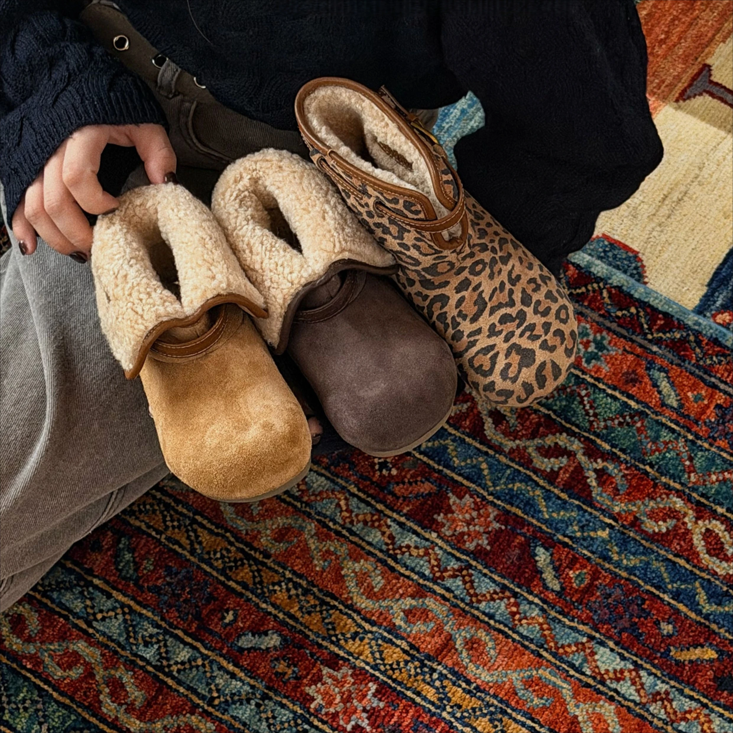 

Little Girls Animal Print Leather Boots 2025 New Winter Kids Warm Plush Lining Boots Non-slip Classic Chic Kid School Daily Wear