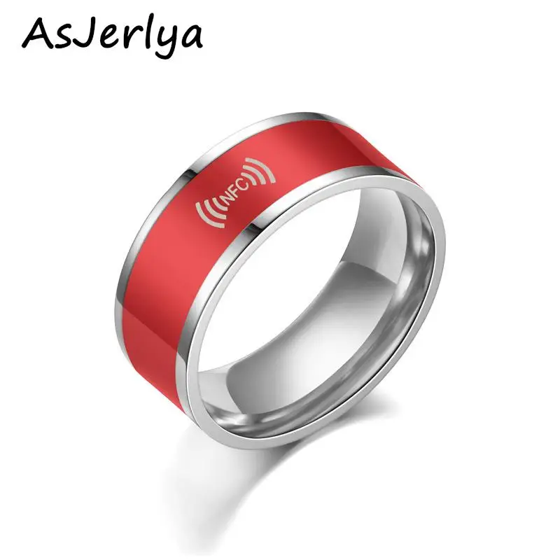 Smart Editable Nfc Multifunction Ring Android System Cell Phone Applicable Stainless Steel Waterproof Finger Ring Jewelry Gift