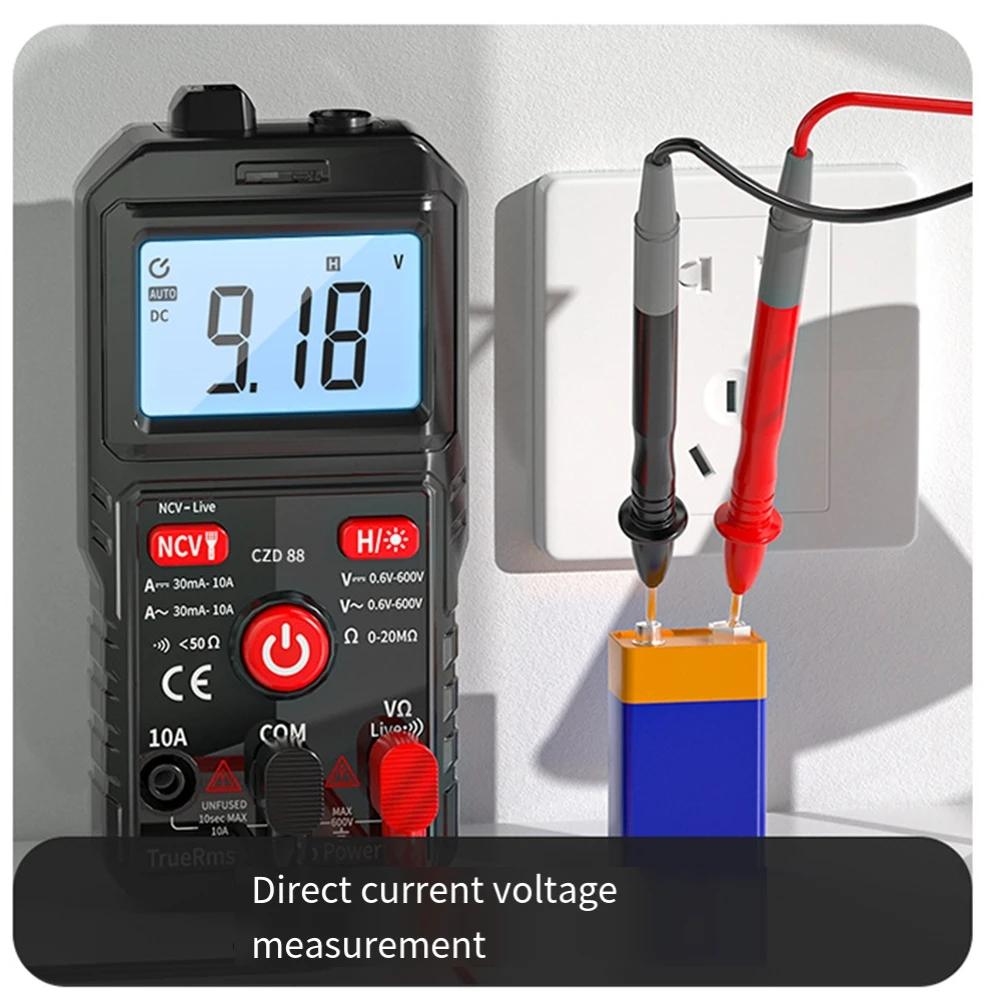 

CZD88 умный цифровой мультиметр тестер напряжения переменного/постоянного тока NCV бытовой измеритель бытовой электрик измерительные аксессуары