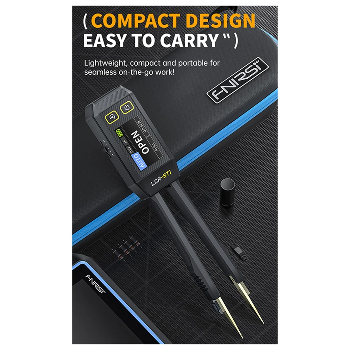 FNIRSI LCR-ST1 Intelligent Digital Bridge Tweezers Resistance, Inductance and Capacitance Component Test LCR Meter