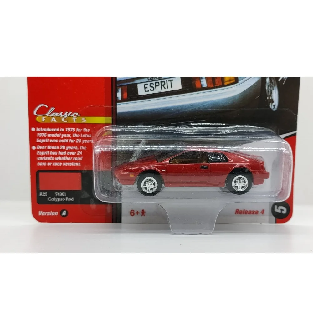 Johnny Lightning 1/64 JL A5 1989 Lotus Esprit Red Die-cast Alloy Car Model Gold Classic Collection