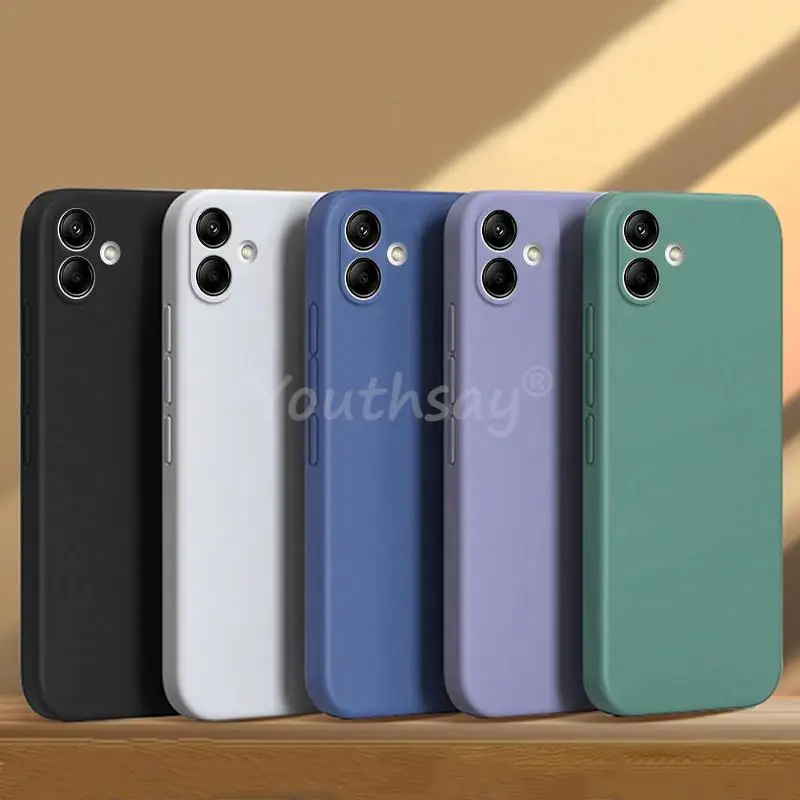 For Samsung Galaxy A04 Case For Samsung A06 A05 A15 A04 A04S A04E A14 A03 A03S A33 Cover Silicone Plain Protector Rubber Cover