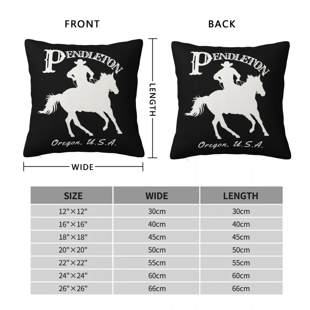 Pendleton Oregon U.S.A. Cowboy Square Pillowcase Polyester Linen Velvet Pattern Zip Decorative Pillow Case Bed Cushion Cover