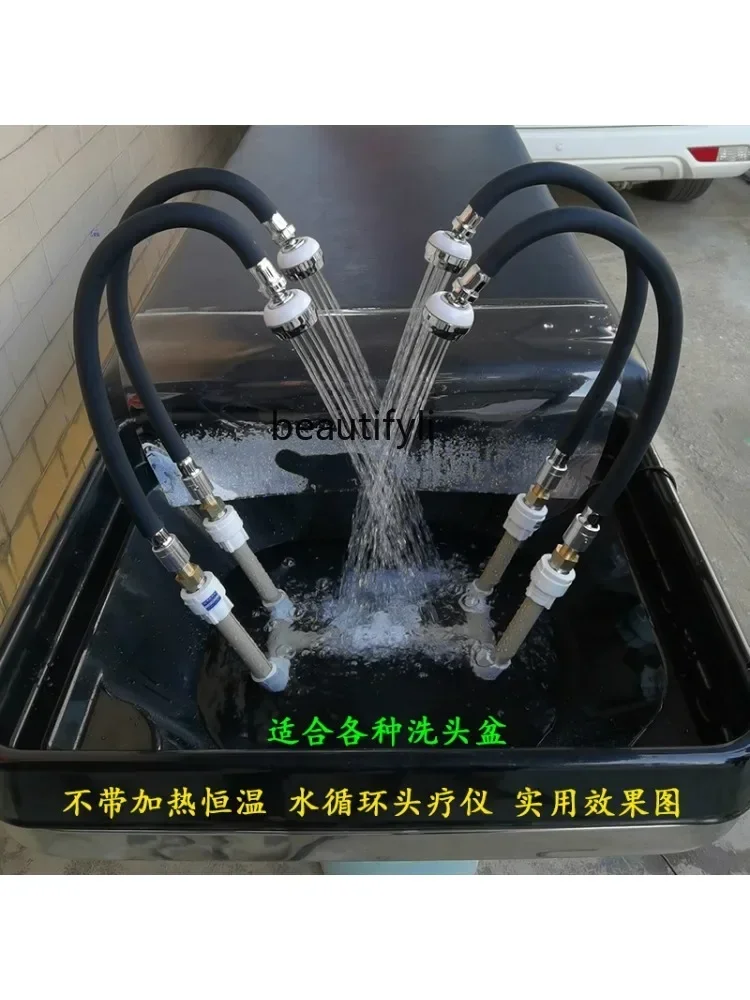 Mobile Water Circulation Head Therapy Machine Hair Salon Water Circulation Head Massager Shampoo Chair plus Head Soup