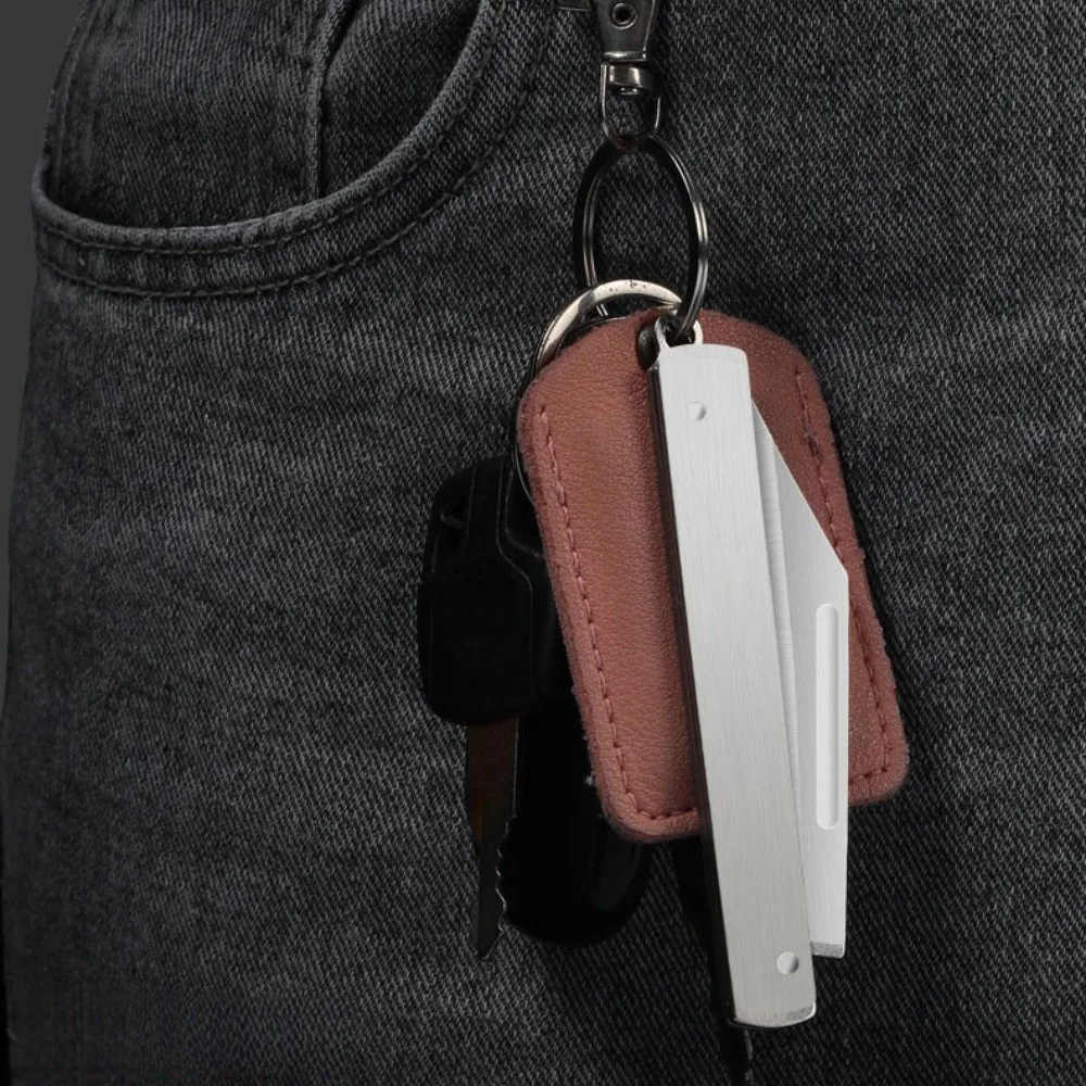 Neues klappbares Obstmesser aus Edelstahl für den Haushalt, zum Schälen im Freien, praktisches Klappmesser, Expressversand, Auspacken. – Detail 5
