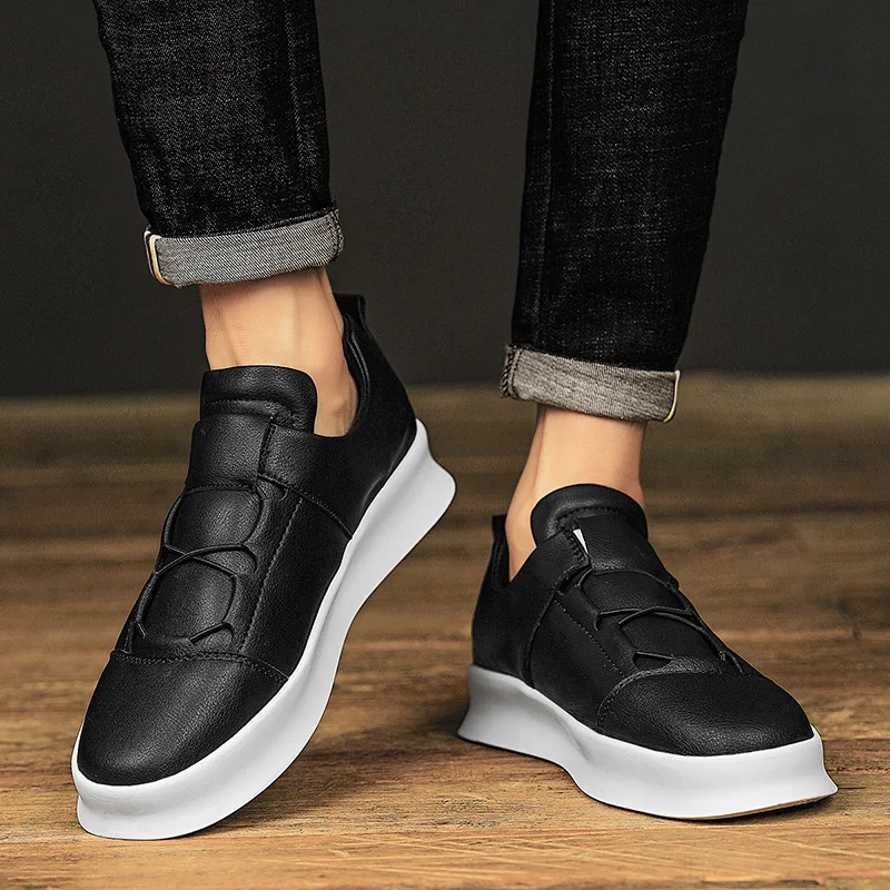 Zapatos de hombre, zapatos informales de cuero de marca de lujo, zapatillas para caminar de alta calidad, nueva moda, zapatos deportivos italianos de diseñador hechos a mano