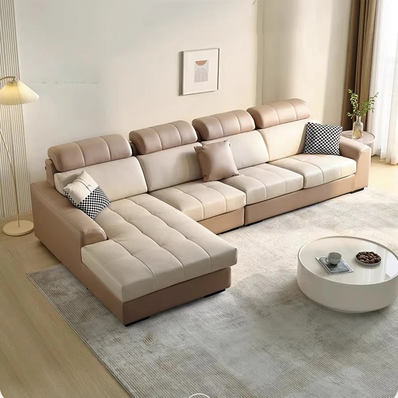 European Luxury Living Room Sofa Italian Modular Corner Relax Living Room Sofa Anti Slip Mid Century Canape Salon Home Furniture