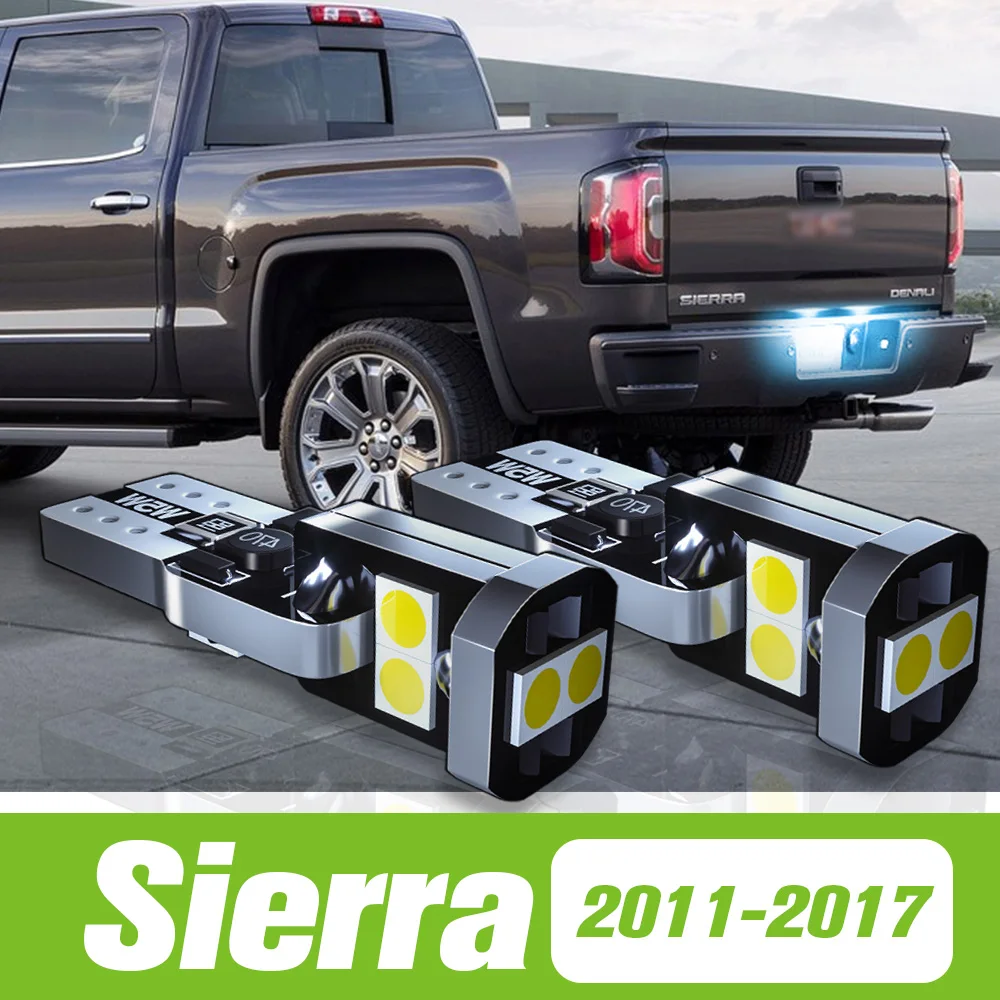 

2pcs For GMC Sierra 2011-2017 LED License Plate Light 2012 2013 2014 2015 2016 Accessories