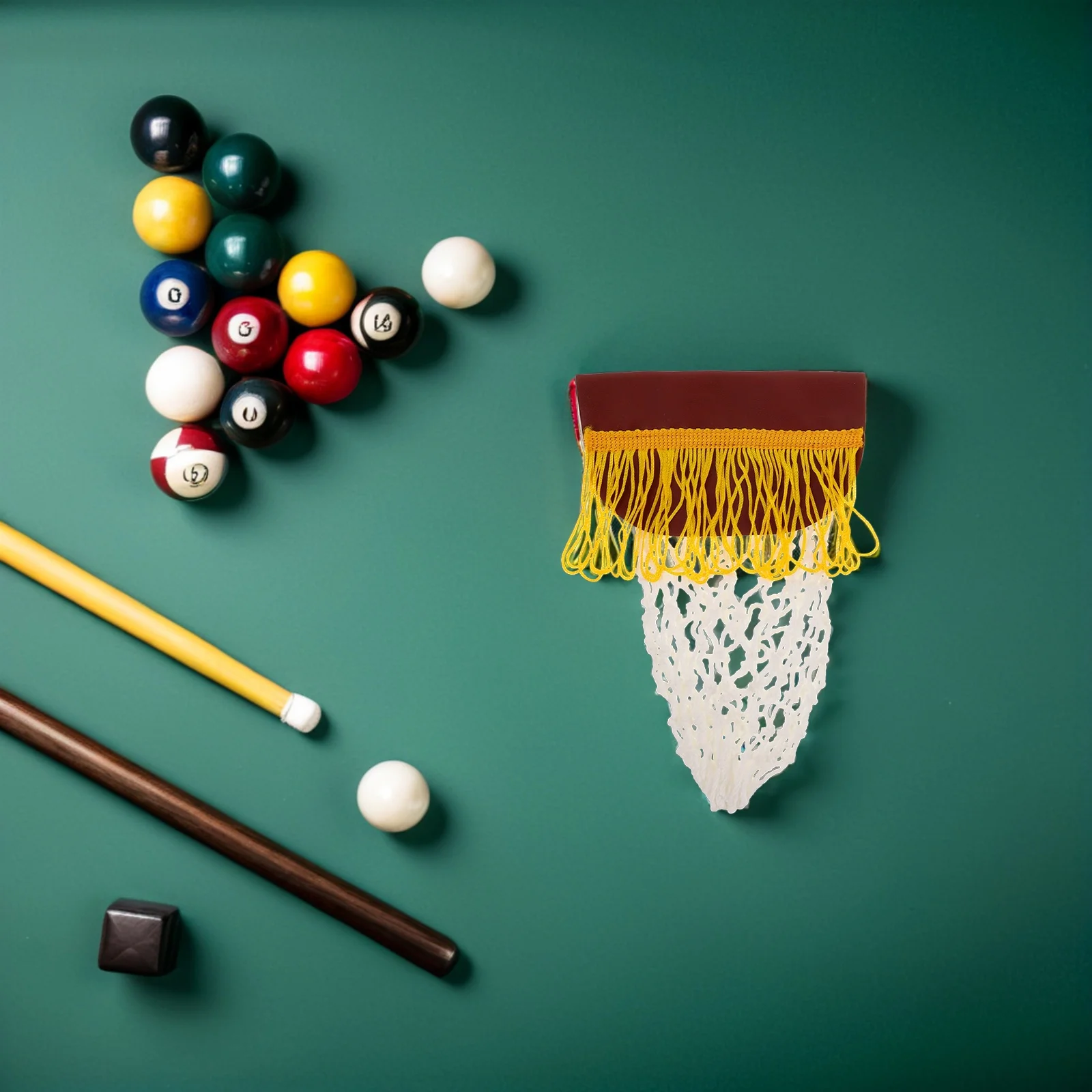 6Pcs Pool Table Pocket Replacement Mini PU Cotton Net Table Parts Vibrant Color Billiard Mesh Bags Home Indoor Game