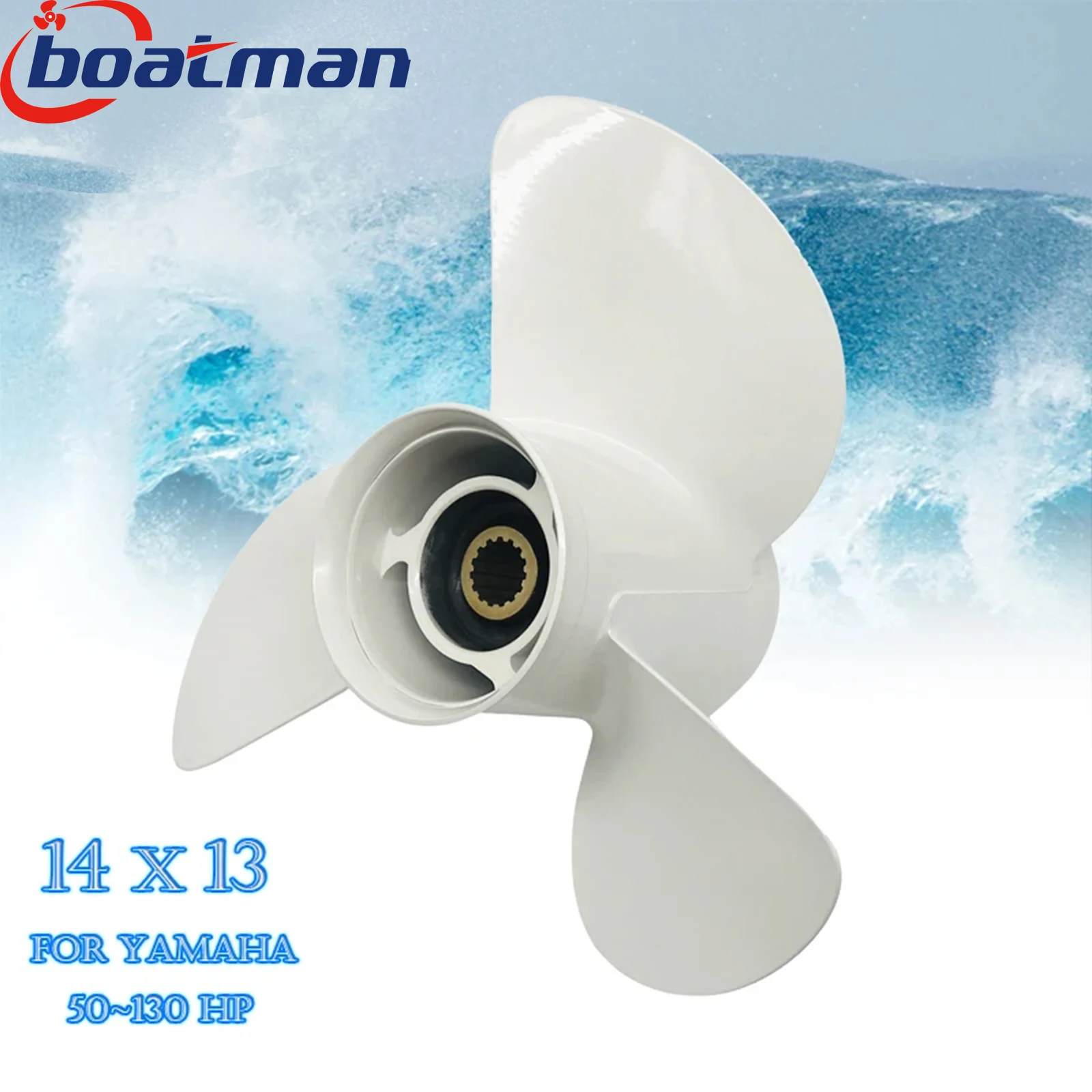 

Boat Propeller 14x13 For Yamaha Outboard Motor 50-130HP Aluminum 15 Tooth Spline Engine Part