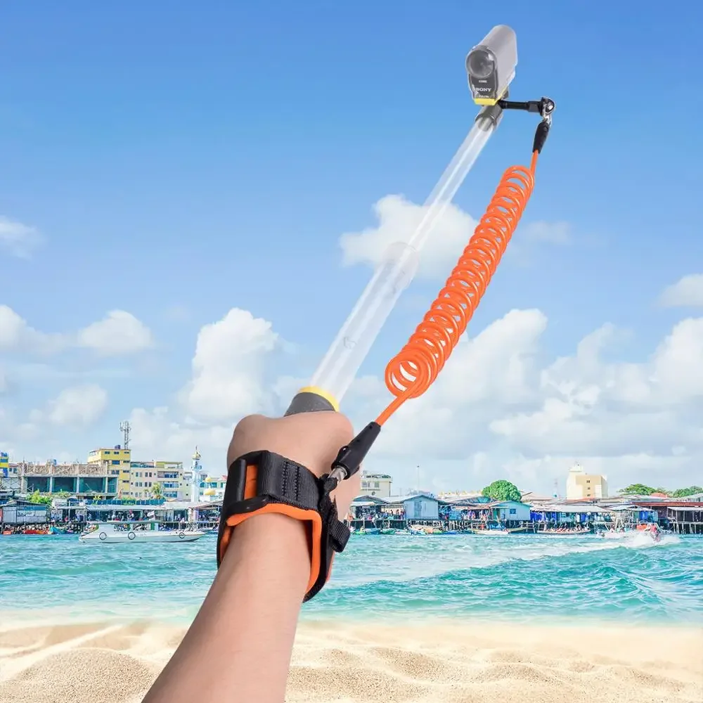Fantaseal pulseira flutuante para mergulho subaquático + suporte de aperto de mão para GoPro Hero 8 7 6 5 4 Black Session SJCAM Eken Action Cam