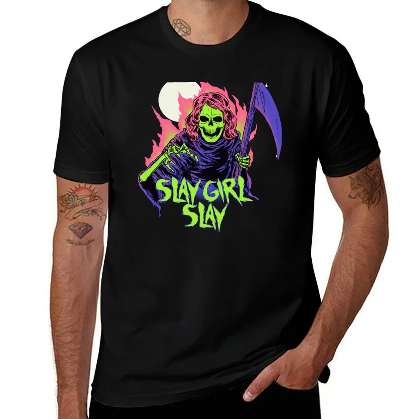 

Girl Reaper T-Shirt t shirts for man graphic funny funny t shirts cotton man t shirt cotton T-Shirt