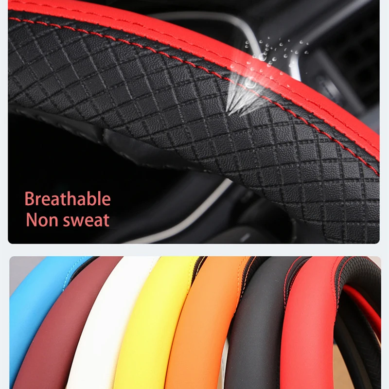 Large Size Car Truck Steering Wheel Cover for Truck Bus Leather Steering Wheel Cover Interior Accessories 42cm 45cm 47cm 50CM