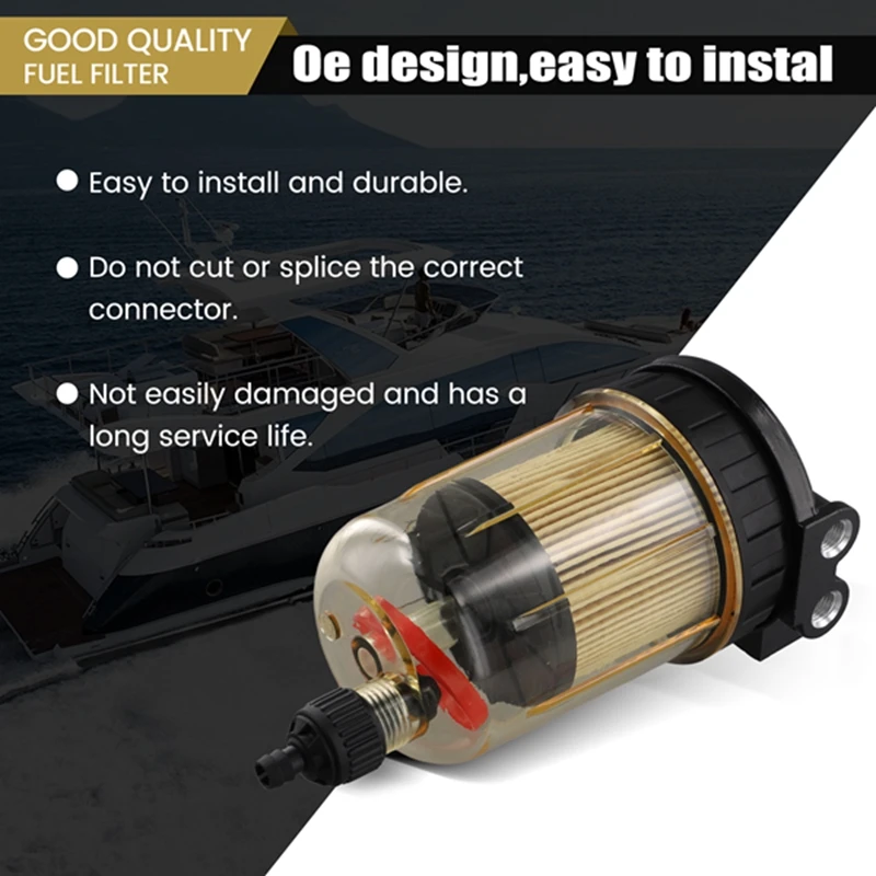 1766160   فاصل المياه الزيتية السفينة الوقود فاصل المياه مجموعة مرشح الوقود لصيانة محرك اليخوت قارب خارجي-T45C