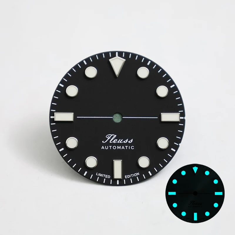 No Date NH38 Dial MOD Watch Dial Modified Matte Black No Date Black Skx007 SKX009 NH36 Abalone Nh35 Case Universal 28.5mm Dials