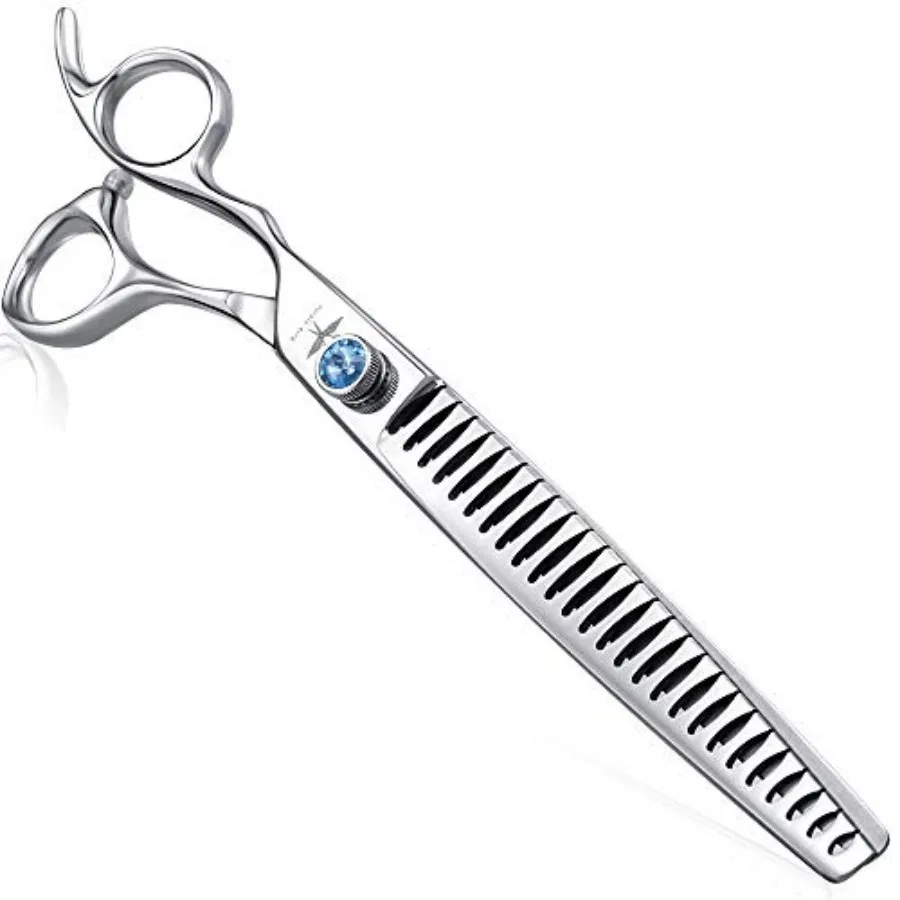 

Straight Dog Grooming Scissors Professional Pet Shears Safety Noiseless Blunt Tip Trimming Shearing for Dogs Cats Japanese Stai