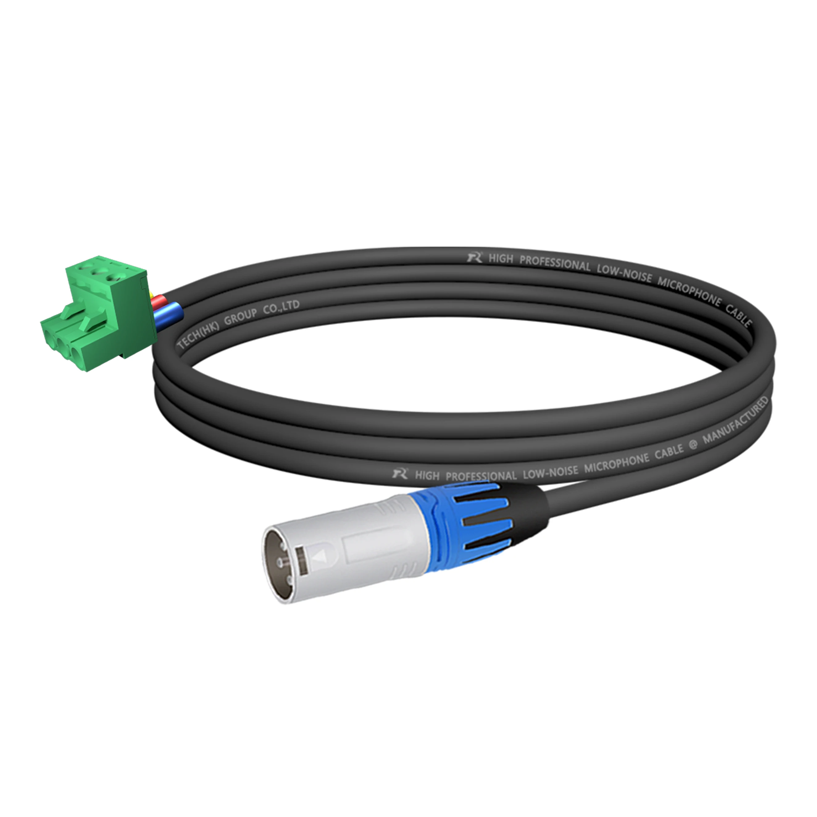 Weißer XLR-Stecker für direkte Einsteckverbindung mit Anti-Rutsch-Abdeckungen, 5,08 mm 3-poliger Phoenix-Steckeranschluss, 3-Loch M/F XLR, Audio-Verbindungskabel – Detail 14