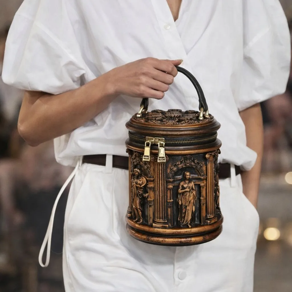 

High-End Bucket Bag 2026 New round Cylinder Crossbody Bag Niche Design Trendy Handheld Bucket Bag Fashionable Sensation