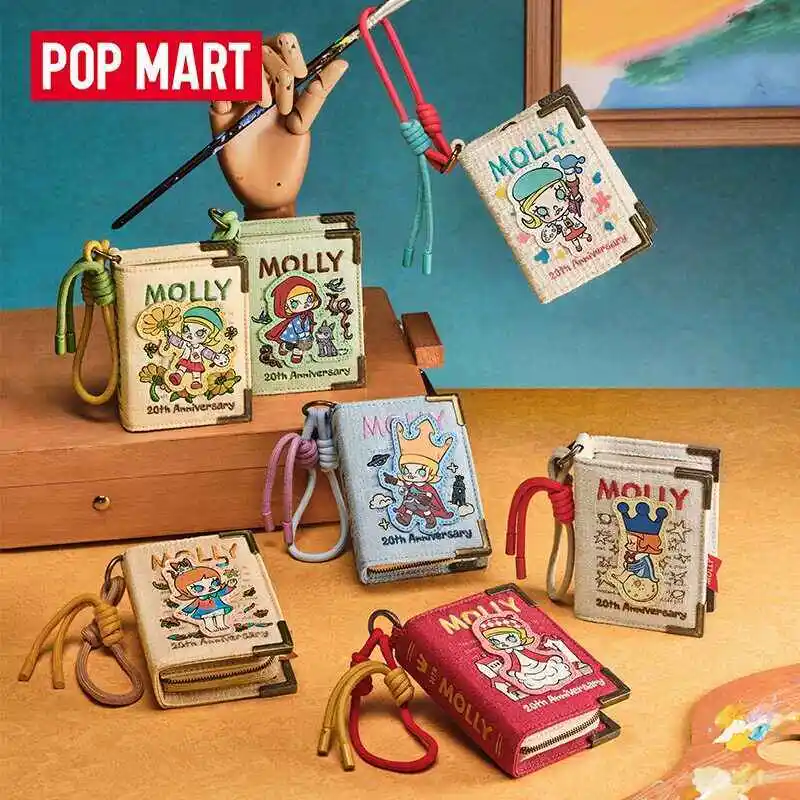 

Original POPMART MOLLY 20th Anniversary Memorial Collection Album Scenery Along The Way Series Blind Box Pop Card Holder Gifts